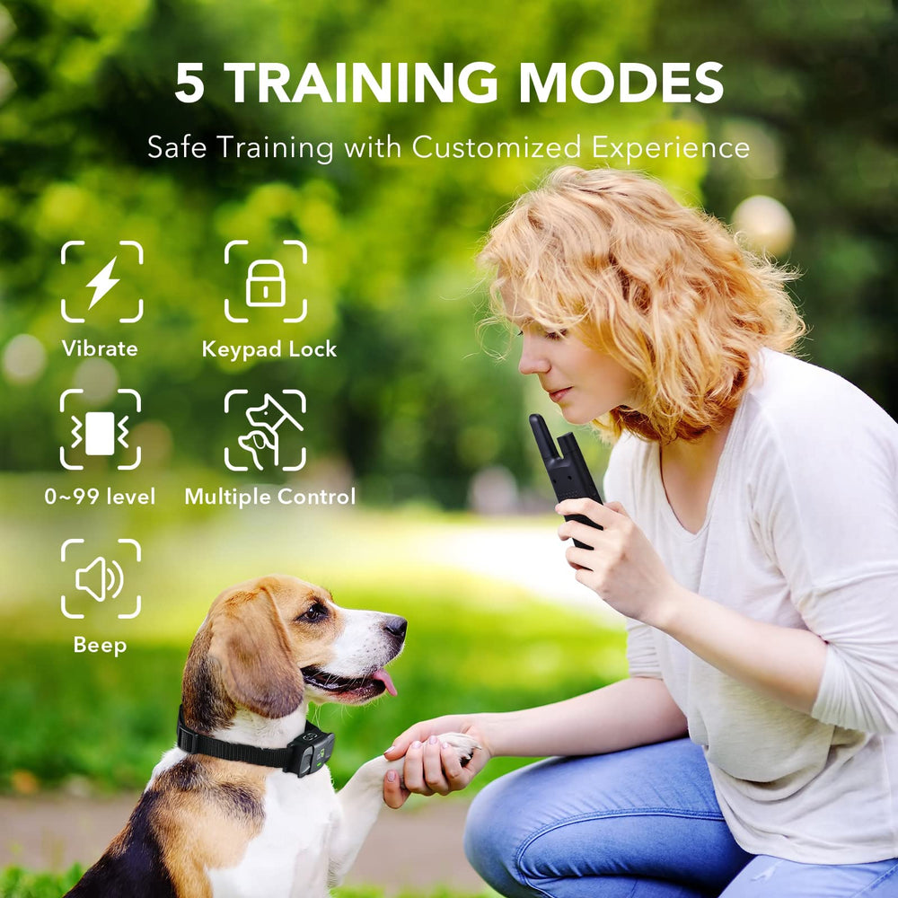 DOG CARE remote distance 1800ft shown in open field for long-range training.