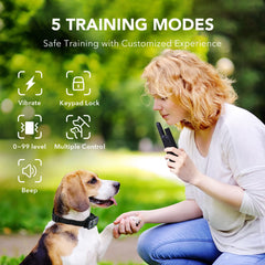 DOG CARE remote distance 1800ft shown in open field for long-range training.