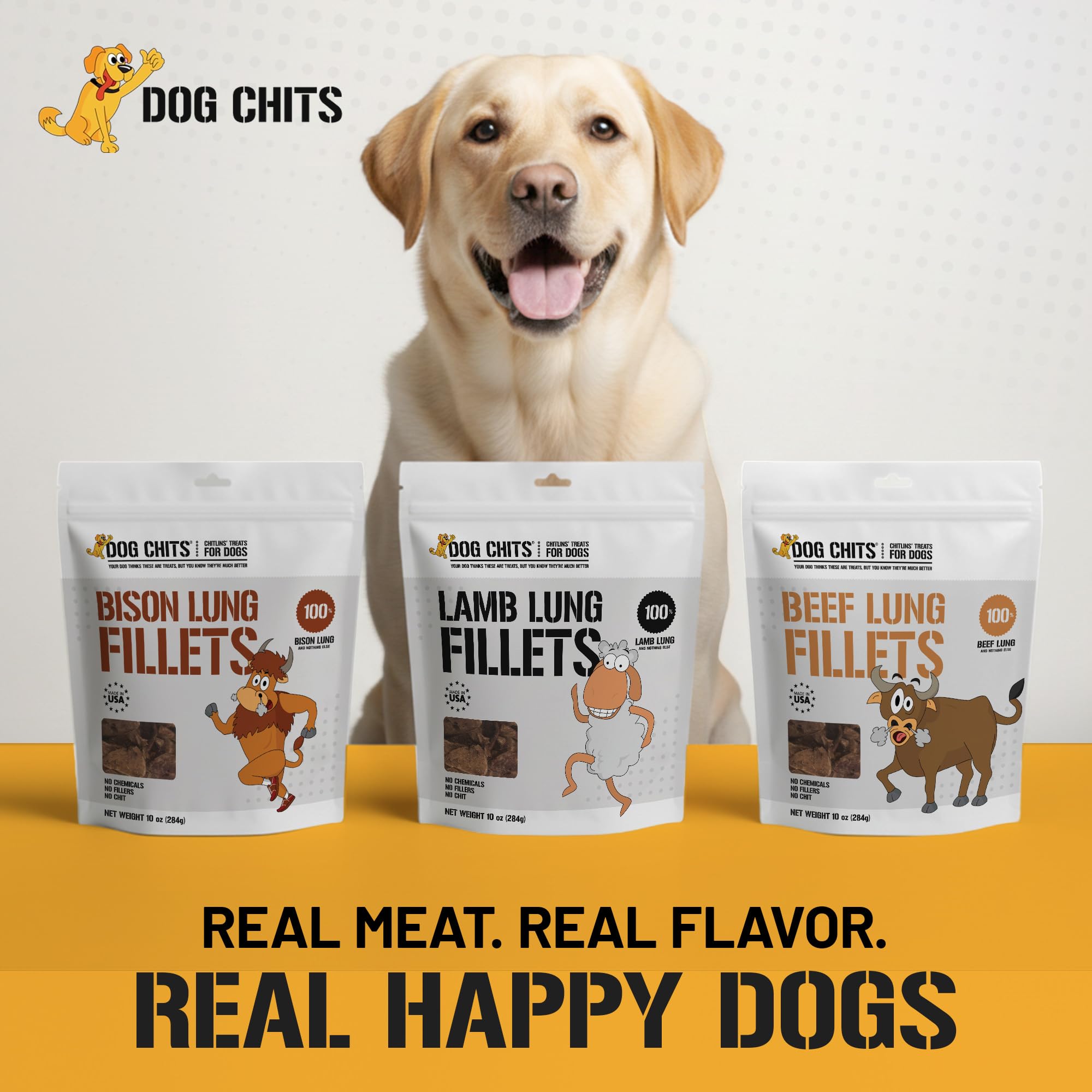 Dog Chits bison lung fillets soft-texture close-up demonstrates easy chewing for seniors.