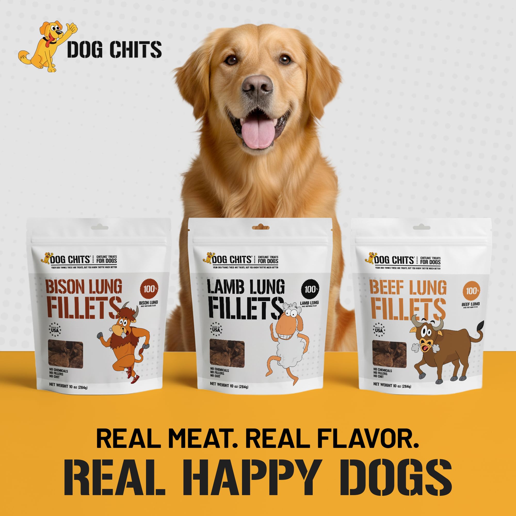 Dog Chits Lamb Lung Fillets on-the-go rewards ideal for travel and quick treats.