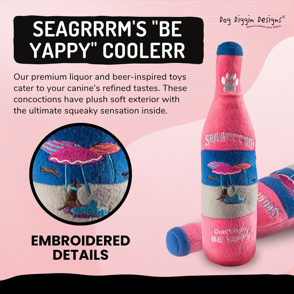 Dog Diggin Designs Libation Station parody design aids entertaining, novelty dog toy play.