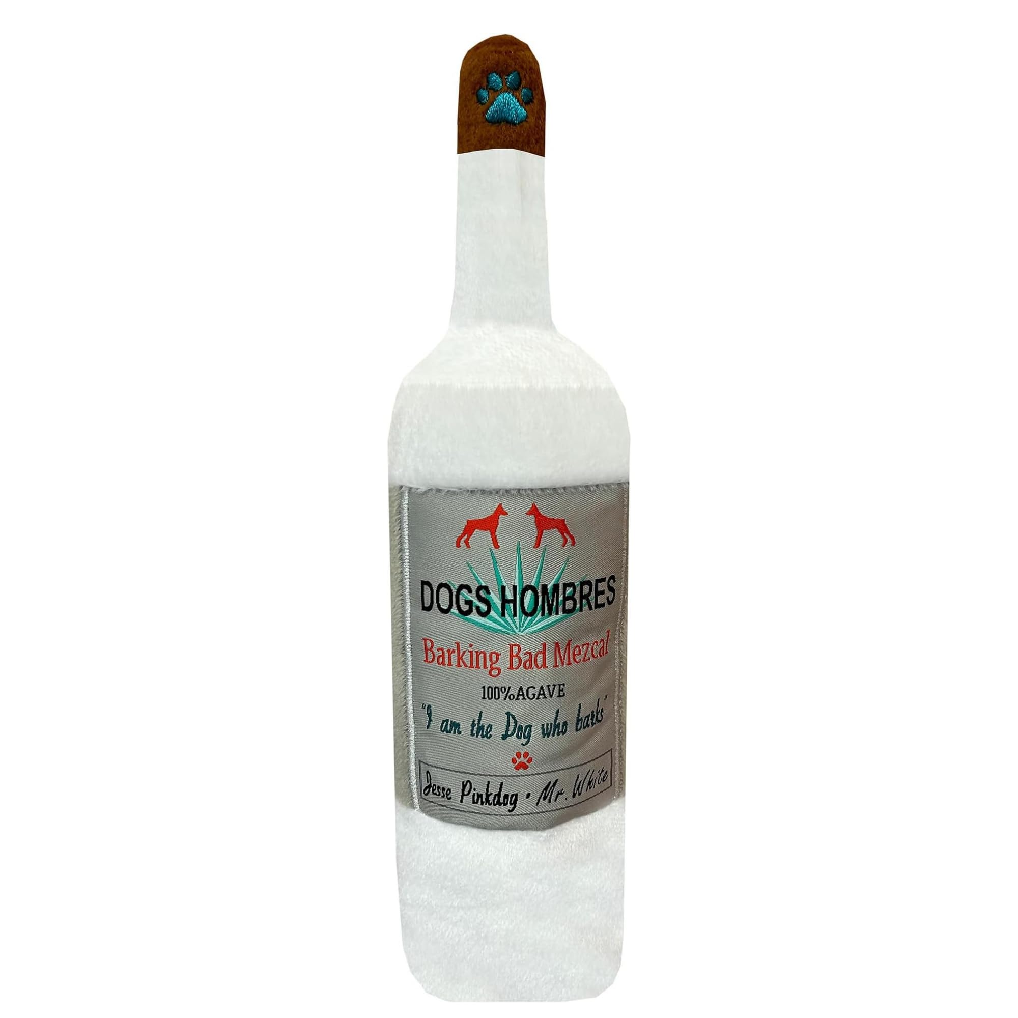 Dog Diggin Designs Libation Station toy bottle closeup for interactive play and squeaky fun