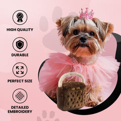 Dog Diggin Designs Runway Pup squeaky toy closeup soft plush and engaging squeak
