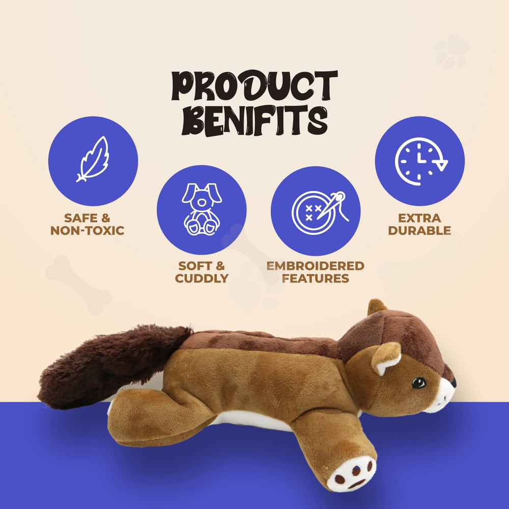 Dog Dog Big Fat Squirrel Toy dog in action shows interactive play and engagement