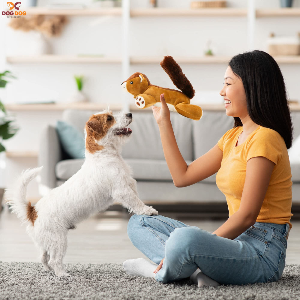 Dog Dog Big Fat Squirrel Toy fluffy tail close-up highlights soft inviting texture