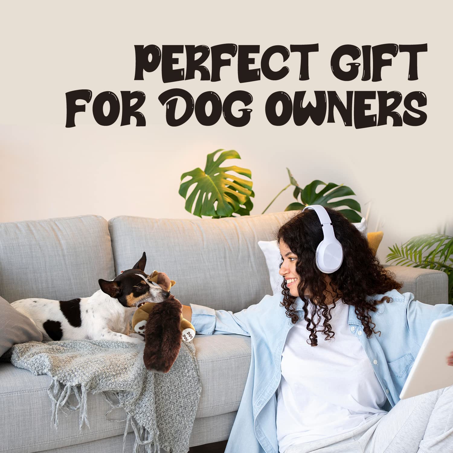Dog Dog Big Fat Squirrel Toy gift idea image suggests ideal present for new puppies
