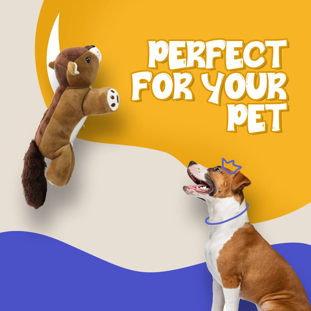 Dog Dog Big Fat Squirrel Toy kid-and-dog use scenario illustrates safe shared play