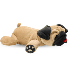 Dog Dog Pug stuffed animal face showing lifelike wrinkles for cuddling.