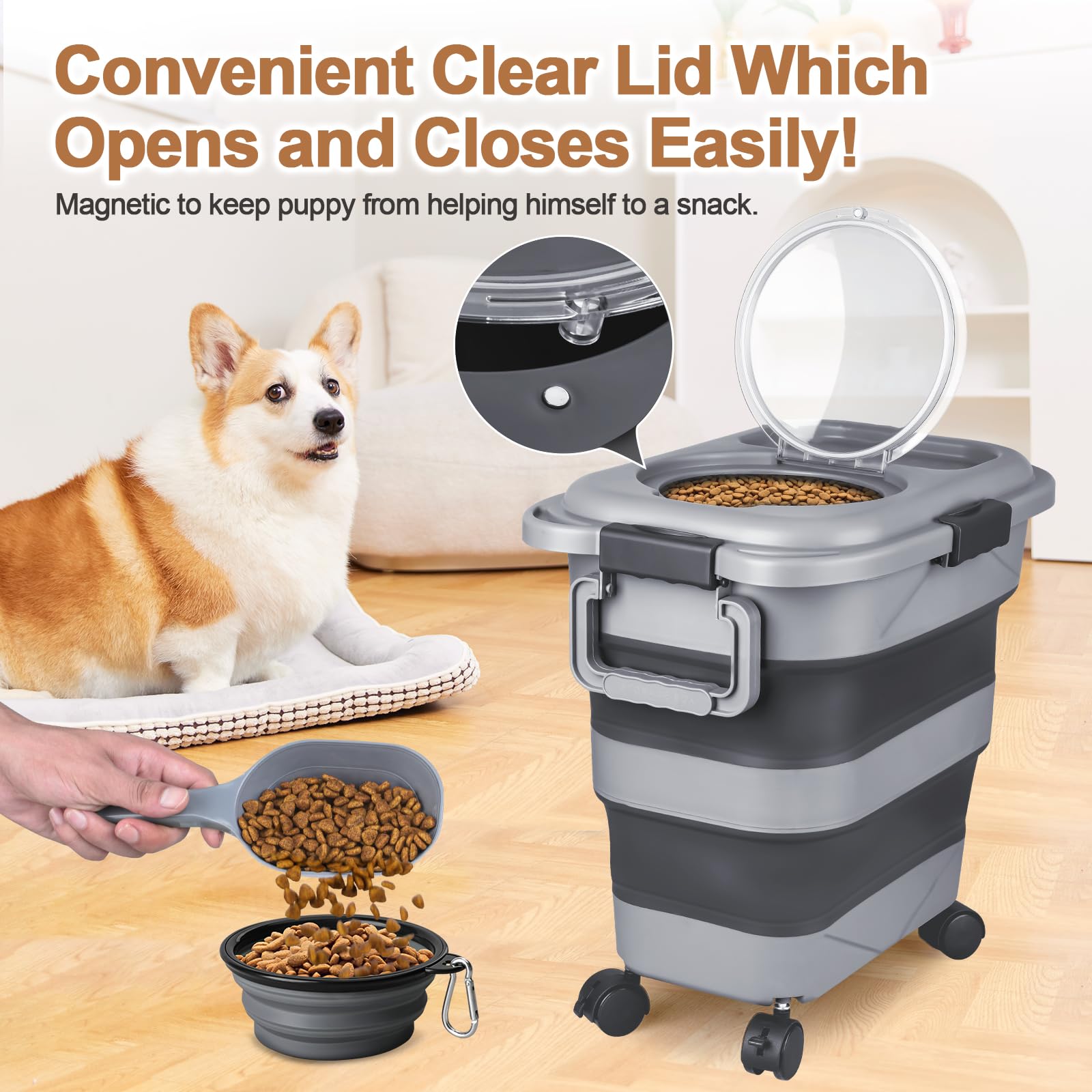 TIOVERY dog-food-container BPA-free materials safeguard freshness and safety