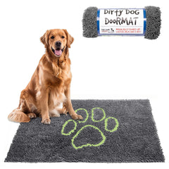 Dog Gone Smart Dirty Dog Doormat close-up showing absorbent fibers for quick water and mud pickup