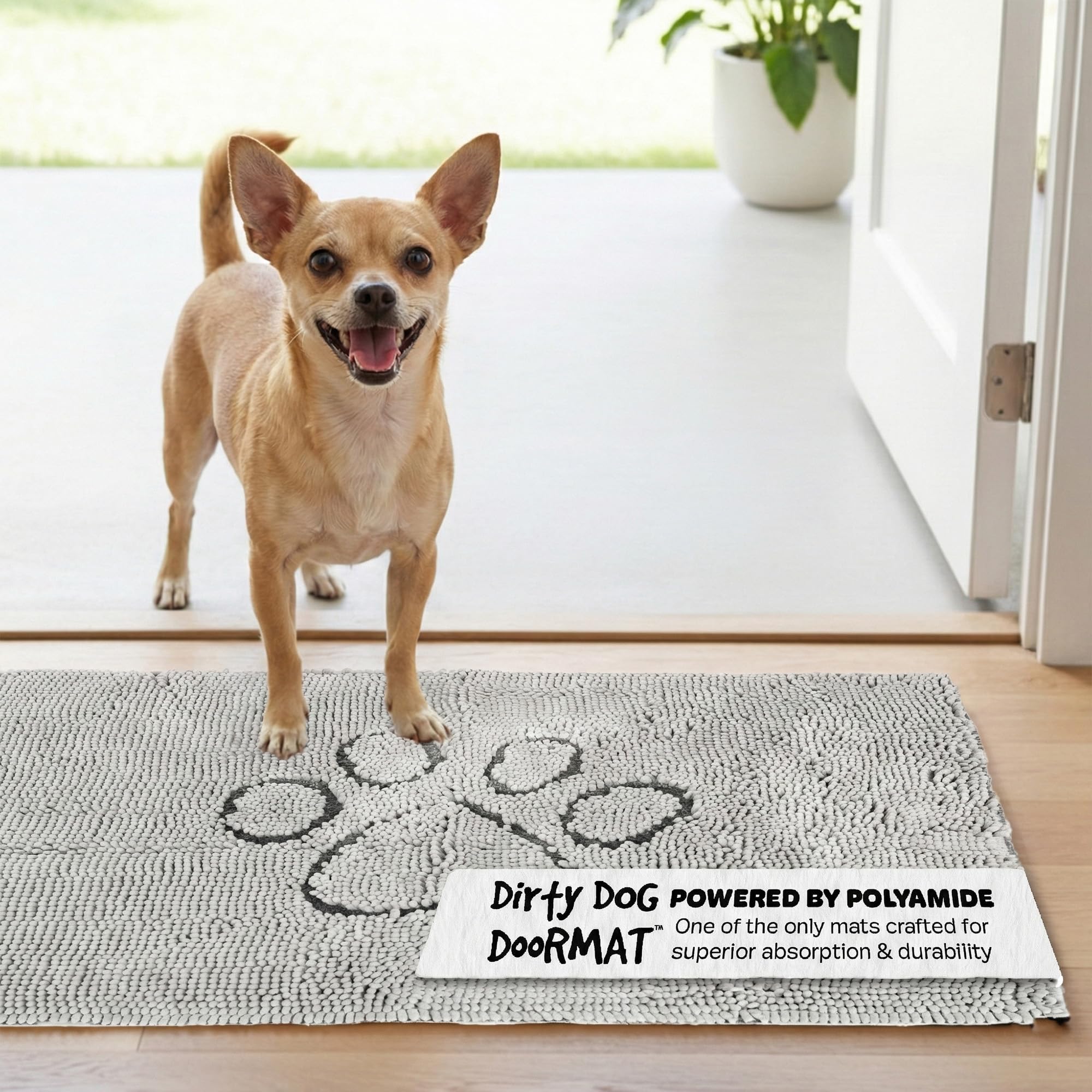 Dog Gone Smart Dirty Dog Doormat absorption closeup highlights high GSM for heavy moisture and mud