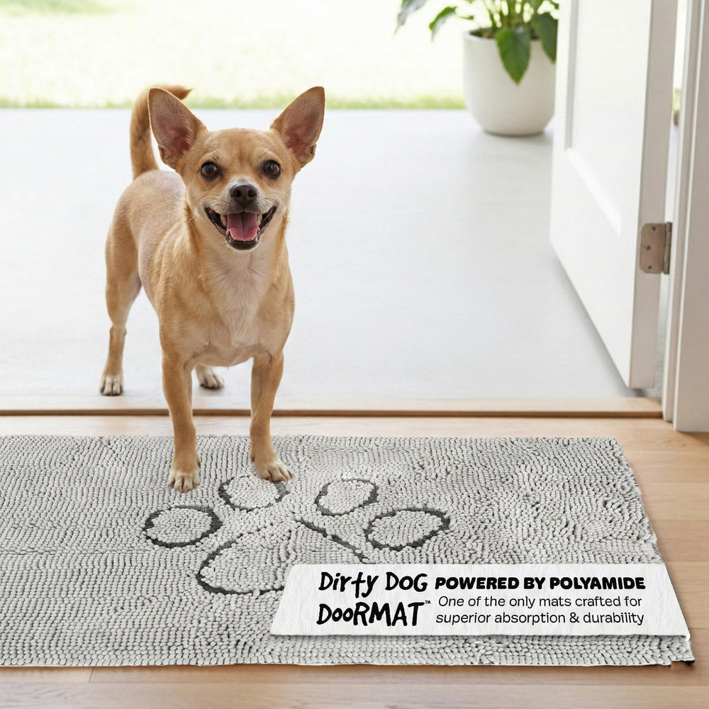Dog Gone Smart Dirty Dog Doormat absorption closeup highlights high GSM for heavy moisture and mud
