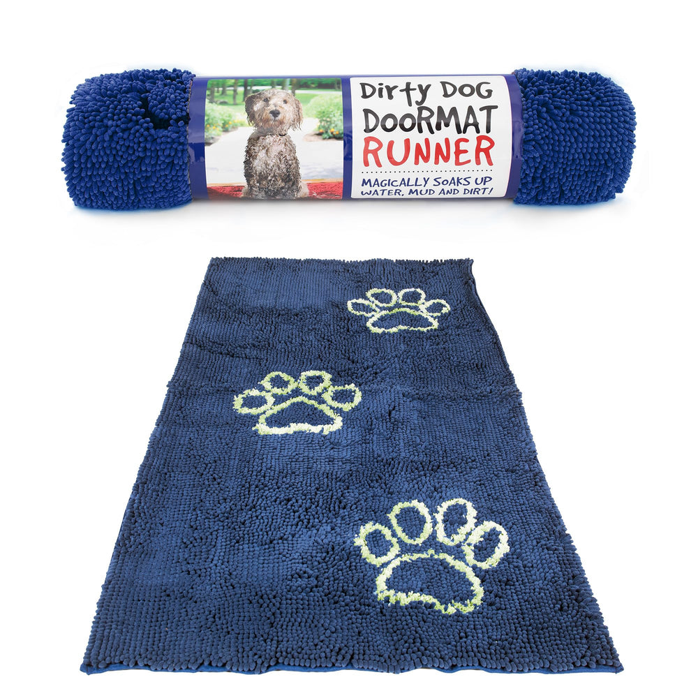 Dog Gone Smart Dirty Dog Doormat absorption graphic shows moisture capture for clean floors