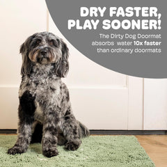 Dog Gone Smart Dirty Dog Doormat demonstrates fast-drying action after outdoor adventures
