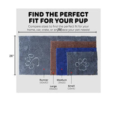 Dog Gone Smart Dirty Dog Doormat close-up highlights 3000 GSM for high absorption.
