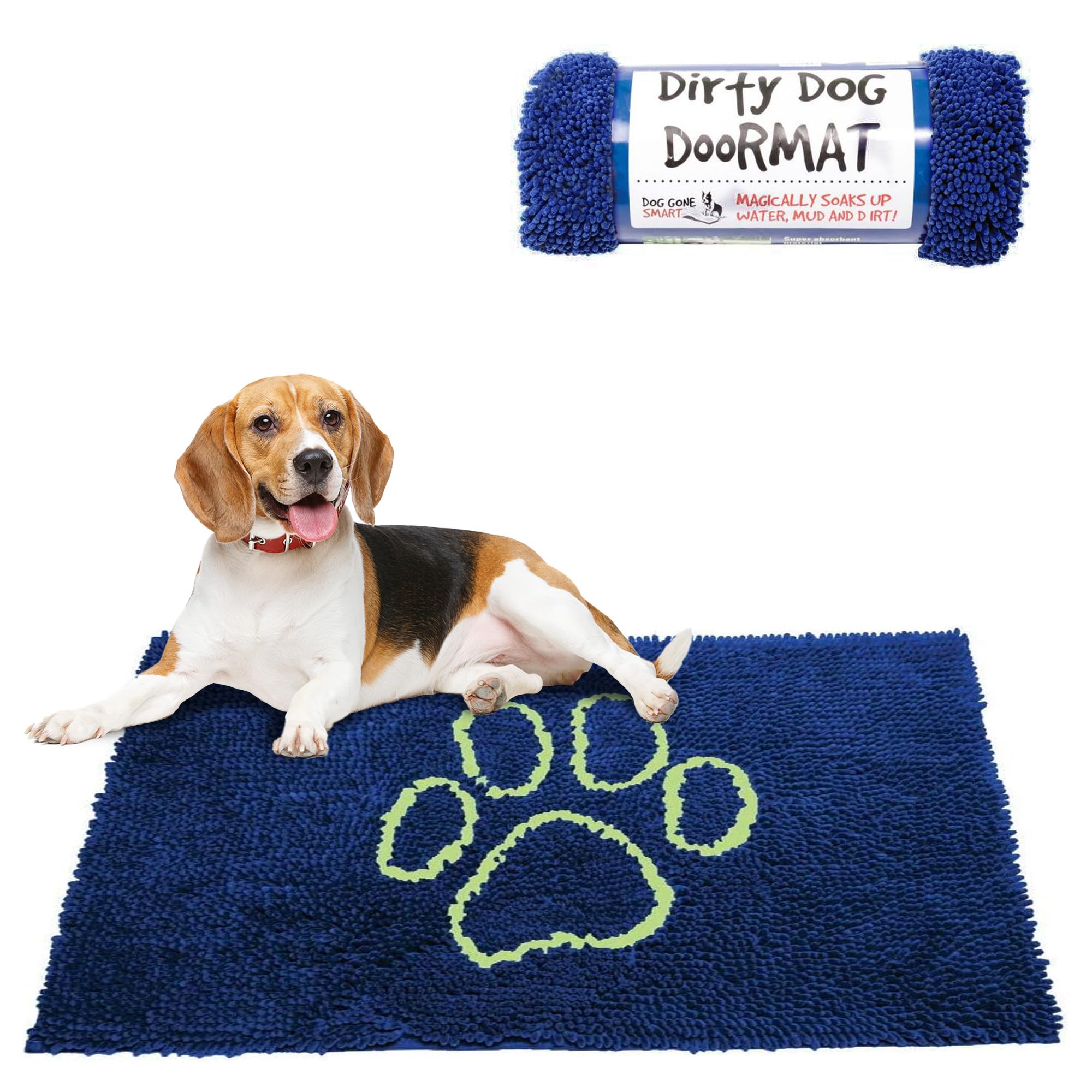 Dog Gone Smart Dirty Dog Doormat Marine absorbs water and mud for clean floors