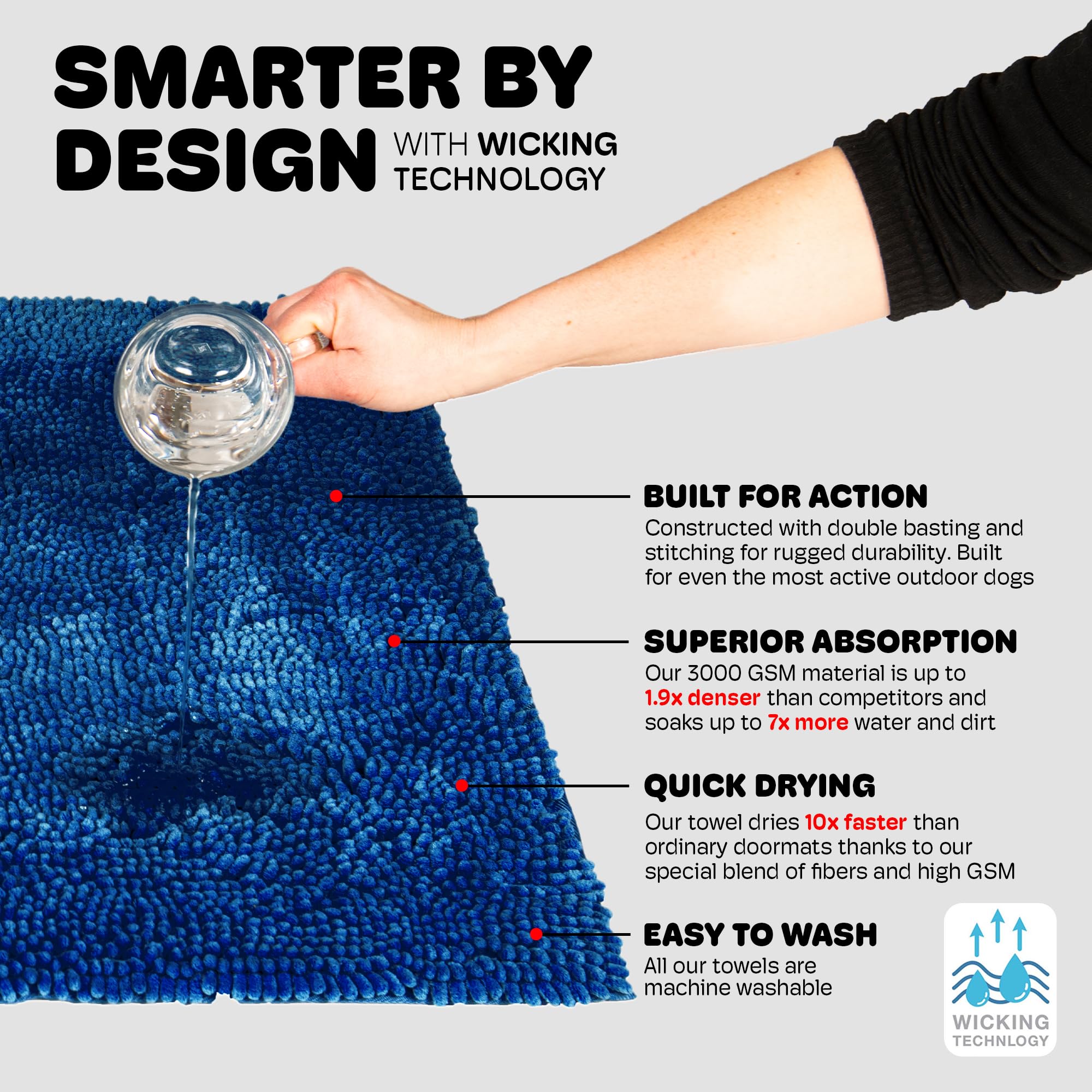 Dog Gone Smart Dirty Dog Doormat mud-trap action keeps floors cleaner