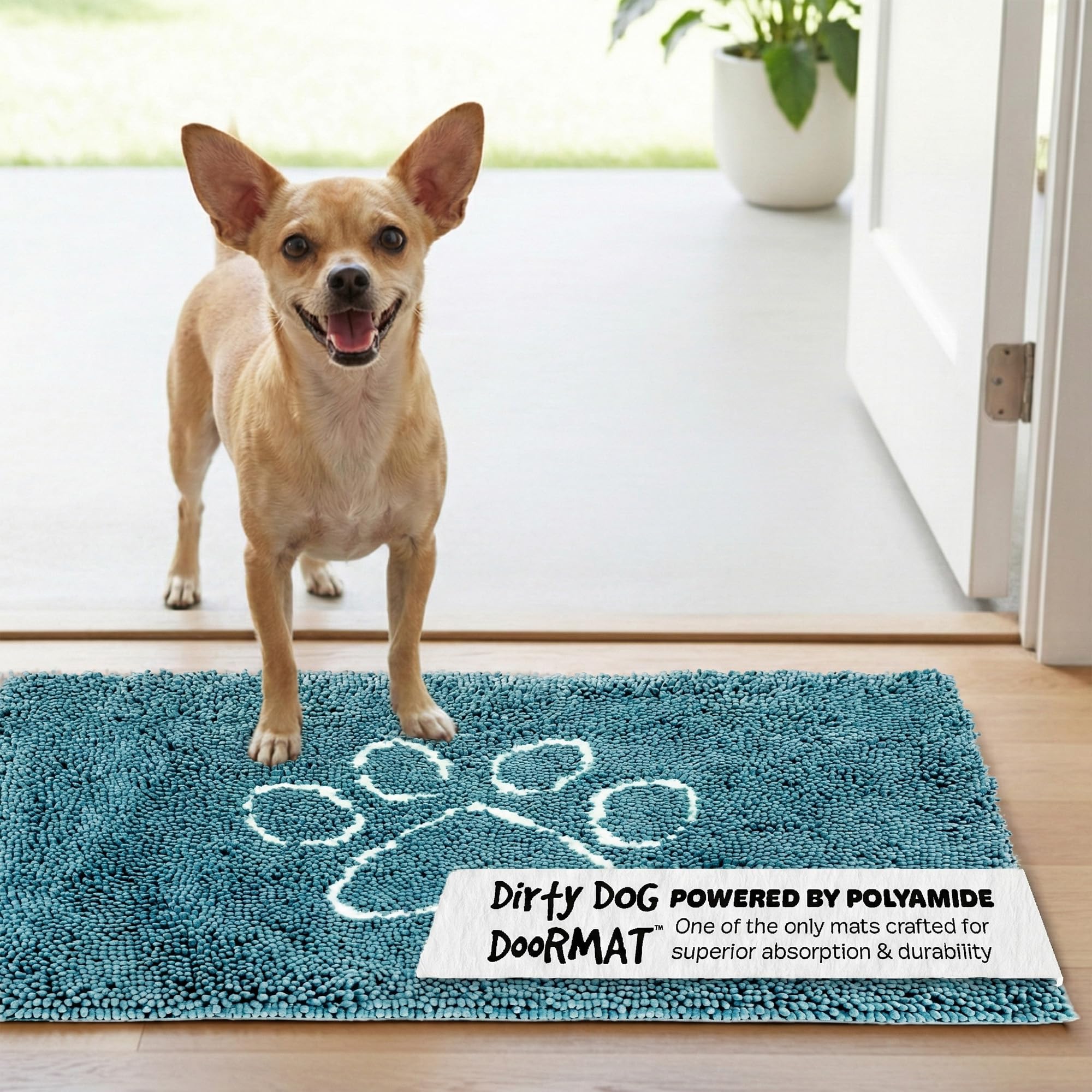Dog Gone Smart Dirty Dog Doormat close-up showing high absorption for muddy paws