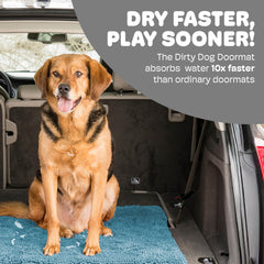 Dog Gone Smart Dirty Dog Doormat rapid-drying action after wet paws