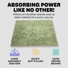Dog Gone Smart Dirty Dog Doormat plush microfiber detail highlights soft surface for paws