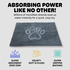 Dog Gone Smart Dirty Dog Doormat plush microfiber surface feels soft on paws.