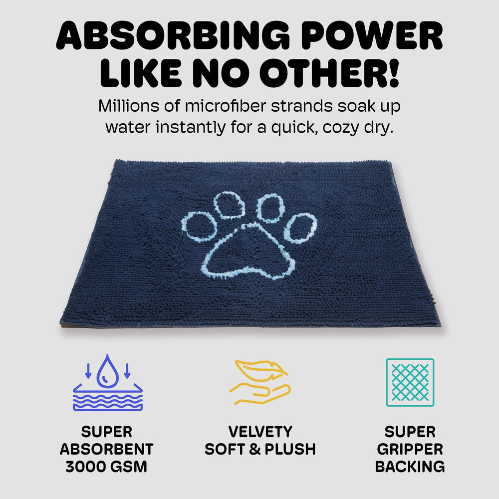 Dog Gone Smart Dirty Dog Doormat plush microfiber texture highlights paw comfort.