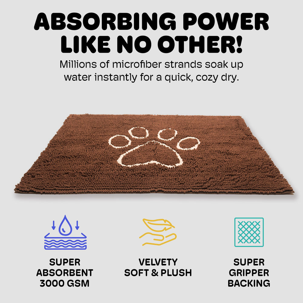 Dog Gone Smart Dirty Dog Doormat plush texture closeup highlights velvety microfiber softness