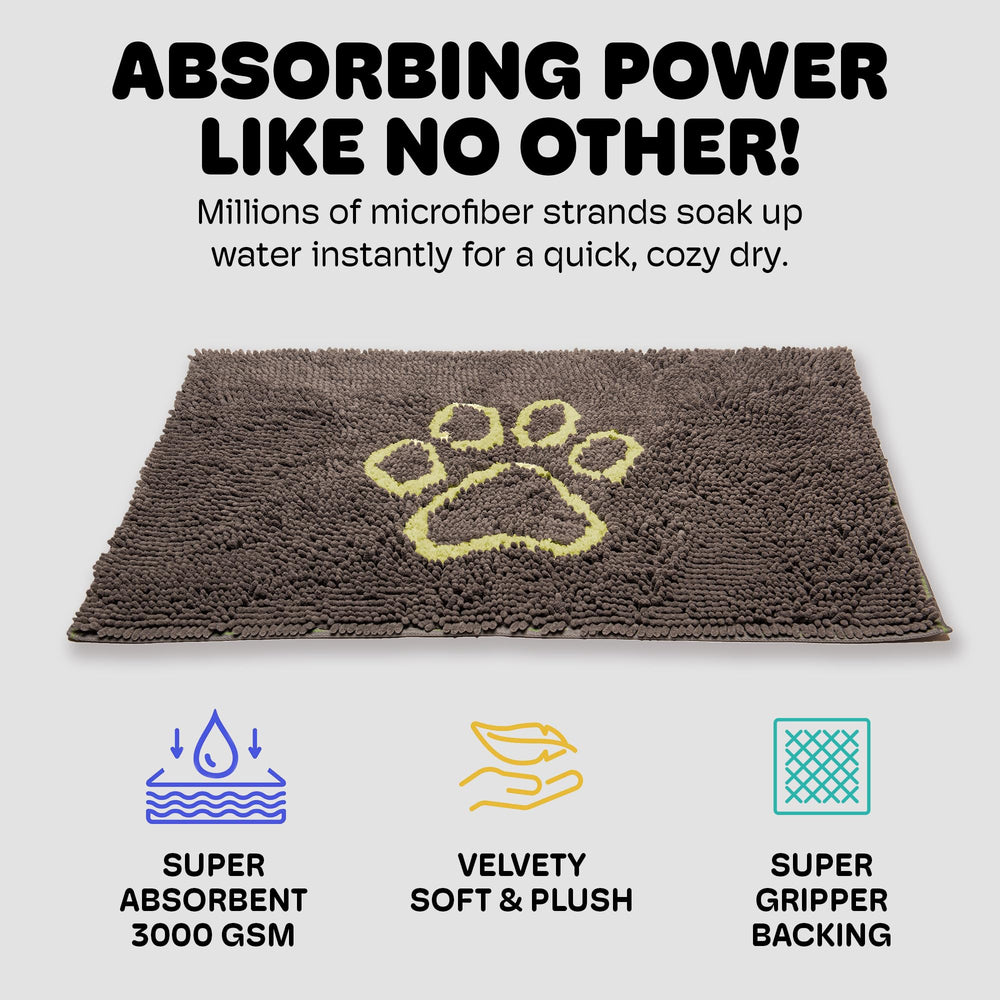 Dog Gone Smart Dirty Dog Doormat rapid-drying action highlights quick moisture loss