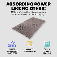 Dog Gone Smart Dirty Dog Doormat soft microfiber feel offers gentle paw comfort