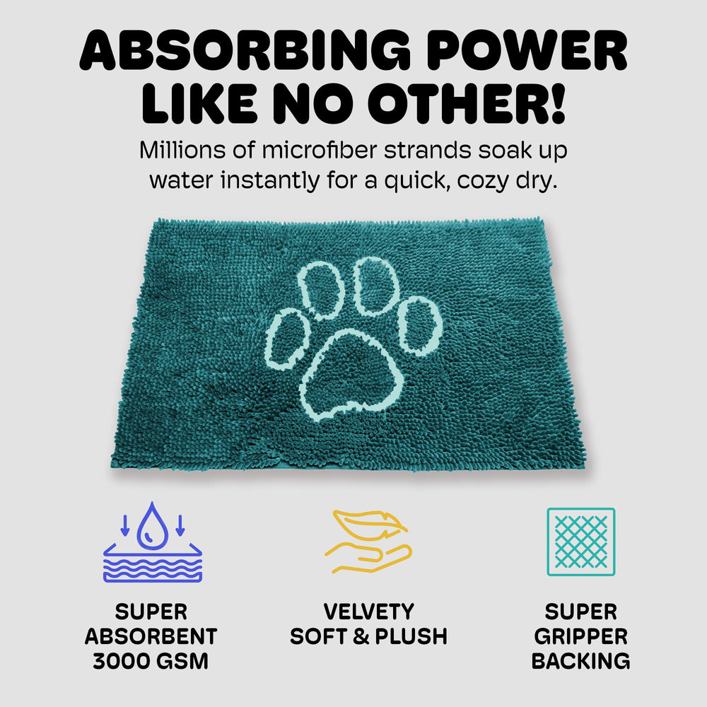 Dog Gone Smart Dirty Dog Doormat stay-put backing keeps mat stable on slippery floors.