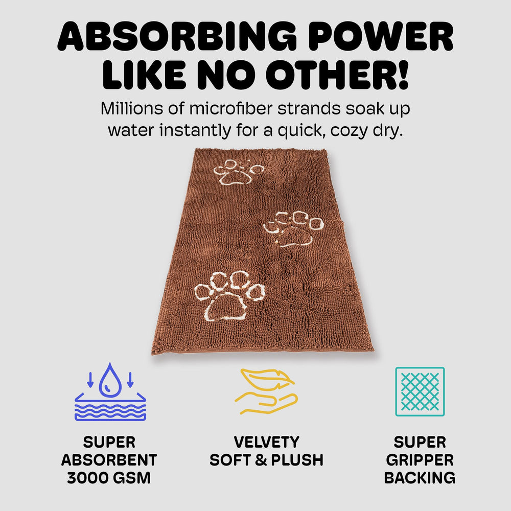 Dog Gone Smart Dirty Dog Doormat stay-put backing demonstrates secure grip on floor