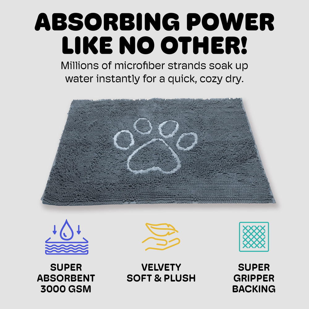 Dog Gone Smart Dirty Dog Doormat stay-put backing keeps it in place on slick floors