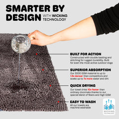 Dog Gone Smart Dirty Dog Doormat stay-put backing prevents slipping on smooth floors