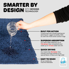 Dog Gone Smart Dirty Dog Doormat stay-put backing prevents slipping on smooth floors.