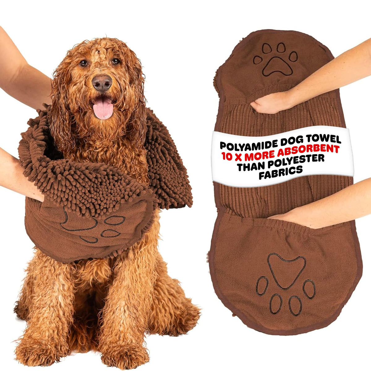 Dog Gone Smart Dirty Dog Shammy close-up showing ultra-absorbent microfiber for quick drying.