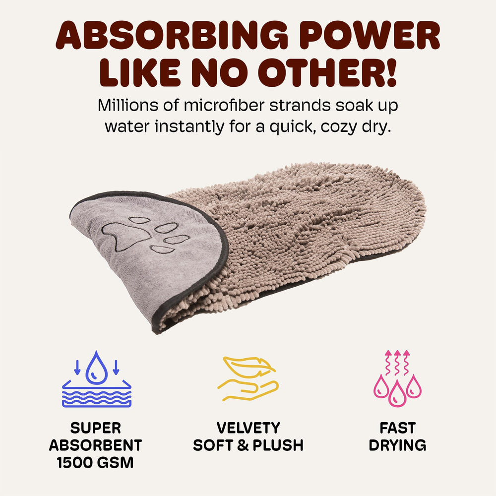 Dog Gone Smart Dirty Dog Shammy high-absorbent microfiber closeup emphasizes water trapping power