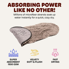 Dog Gone Smart Dirty Dog Shammy high-absorbent microfiber closeup emphasizes water trapping power
