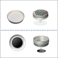 Dog Scent Training Tins lid holes emphasize easy sniff access for reward-based sessions.