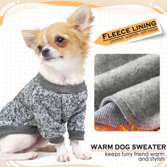 2 Pieces Dog Sweaters for Small Dogs, easy-on-off design for quick dressing.