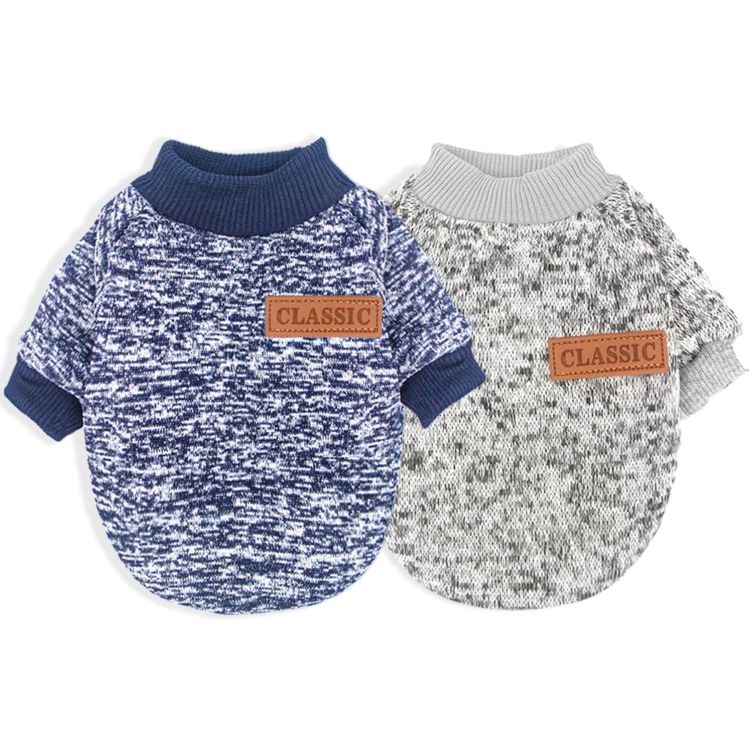 Pattern-prints on dog sweaters add playful style for dogs.