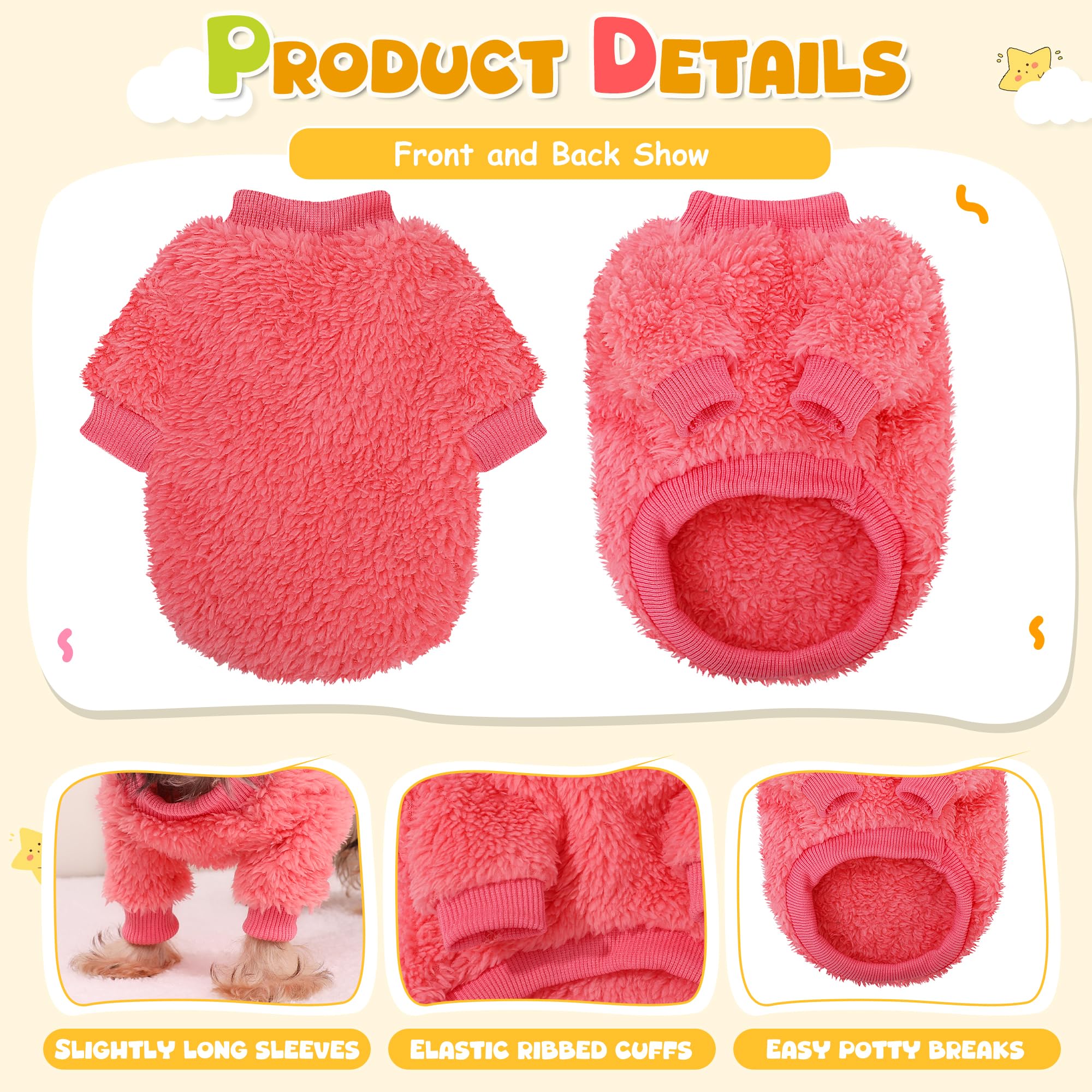 Dog Sweaters Plush Velvet Fabric Close-Up; soft texture and warm insulation for winter.