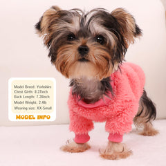 Dog Sweaters Two-Pack Pink Purple Back View; showcases cozy, secure fit for daily wear.