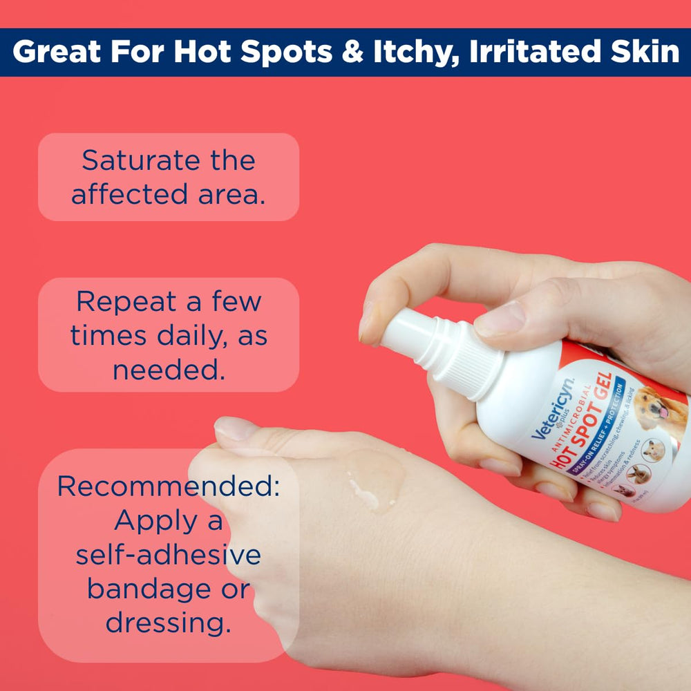 Dog receiving topical application with Vetericyn Plus for inflammation relief