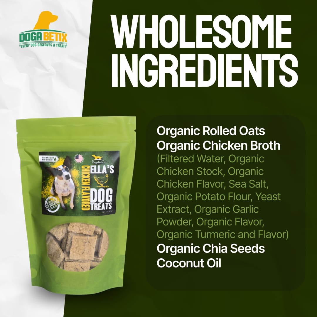 DogaBetix Ella's chicken treat closeup highlights natural texture appealing to picky dogs.
