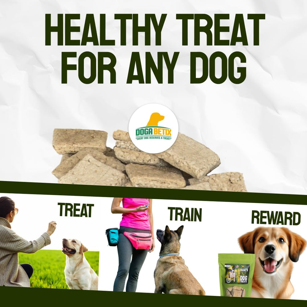DogaBetix Ella's no additives label communicates preservative-free snacking options.