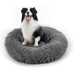 DogBaby dog bed with plush faux fur for cozy lounging.