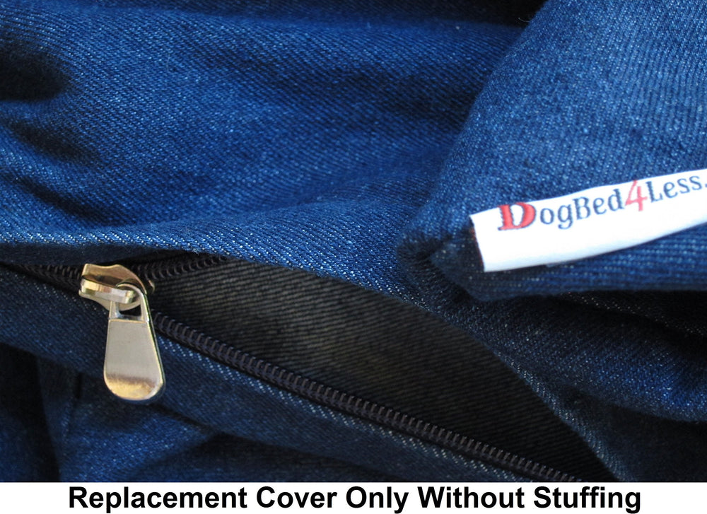 Dogbed4less denim replacement cover navy DIY use with standard pillows