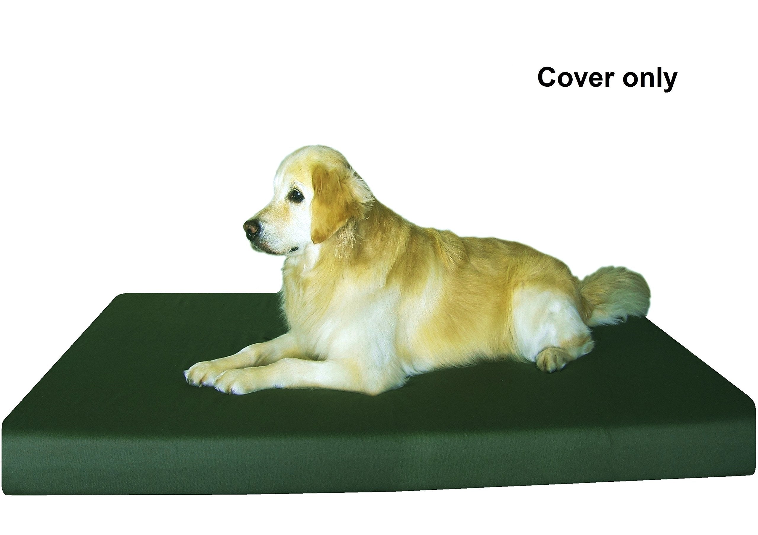 Dogbed4less denim replacement cover zipper detail showing durable hardware for long-lasting use
