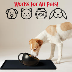DogBuddy dishwasher-safe mat cleans quickly in sink or dishwasher.