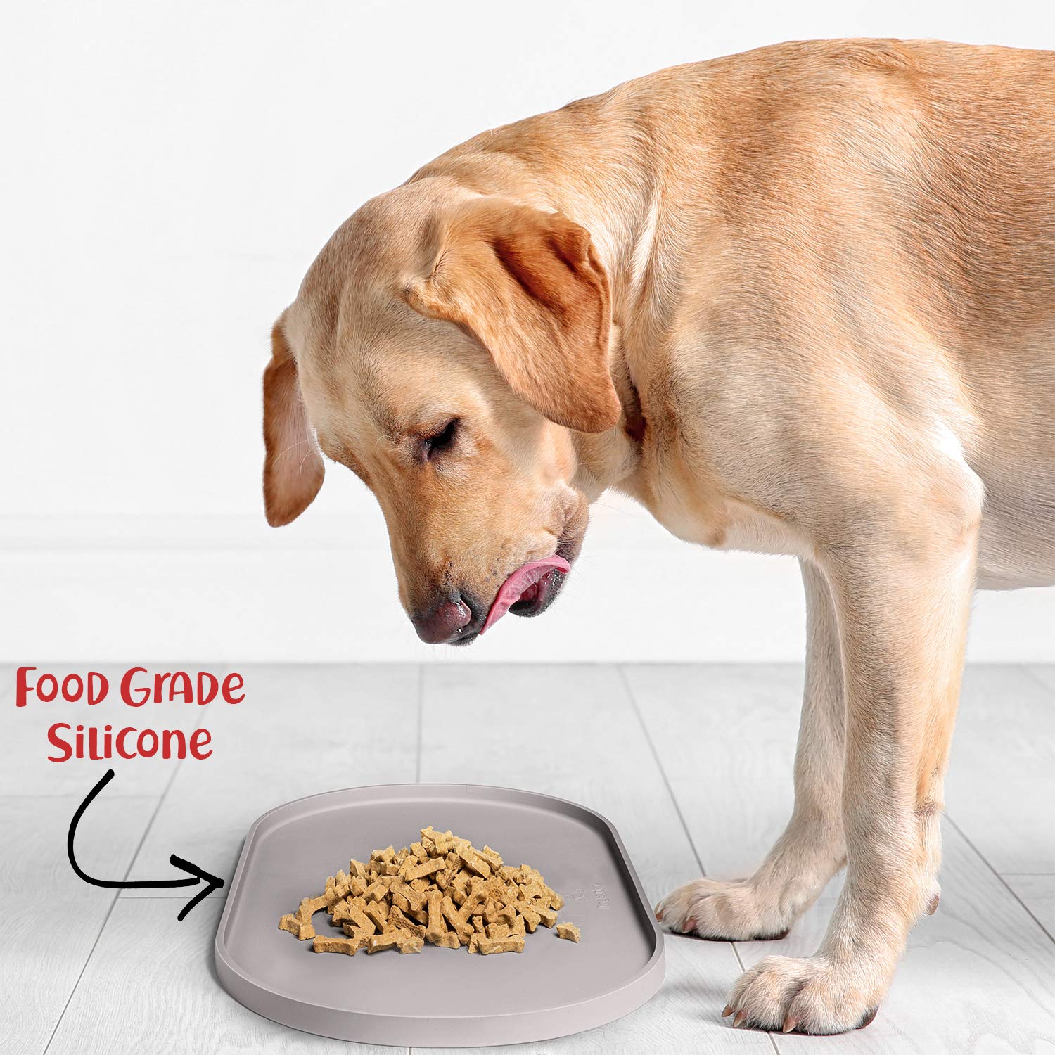 DogBuddy dishwasher-safe mat cleans quickly with a wipe or cycle